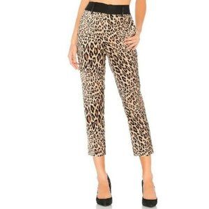 Frame Leopard Cheetah Print Tuxedo Pant Size 6 New $395
